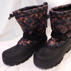 Northside Unisex Frosty Kids Orange/Grey Winter Snow Boots Missing Gloves Size 6